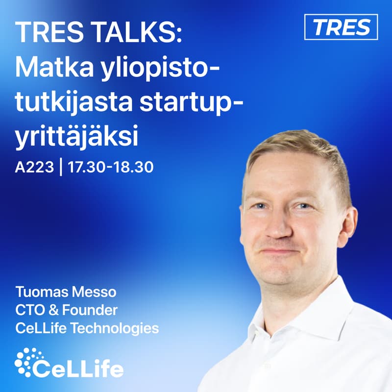 Cover Image for TRES TALKS - Matka yliopistotutkijasta startup-yrittäjäksi