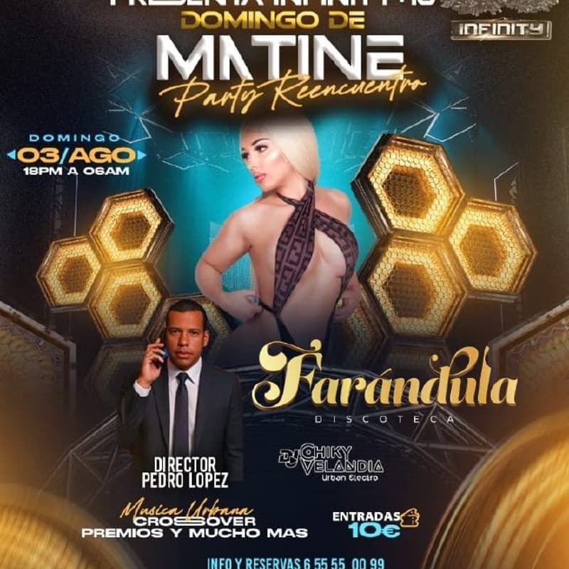 Cover Image for Domingo 3 Agosto Party Infinity Matine +18