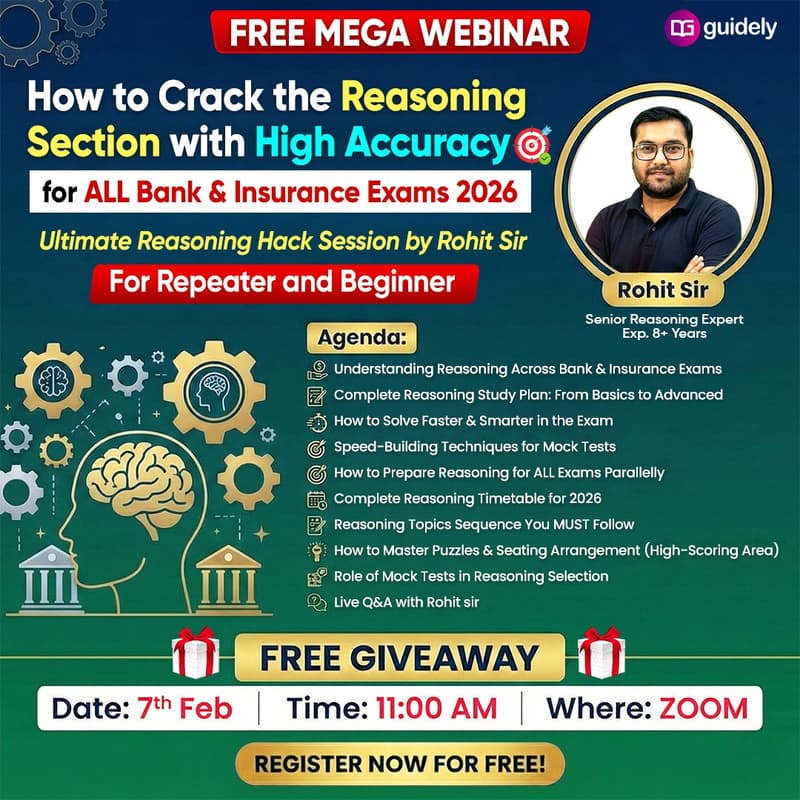 Cover Image for How to Crack Reasoning Section with High Accuracy? FREE Webinar