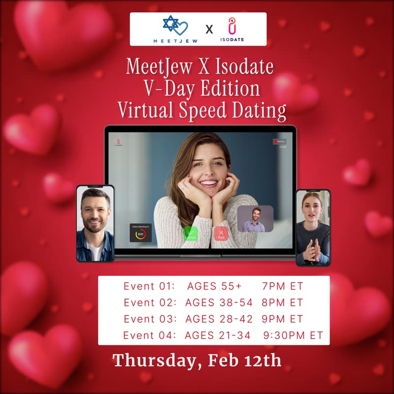 Cover Image for MeetJew × Isodate: V-Day Edition Virtual Speed Dating