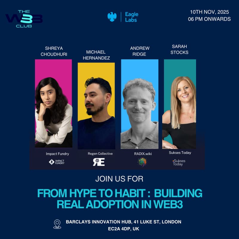 Cover Image for The W3B Club : From Hype to Habit — Building Real Adoption in Web3