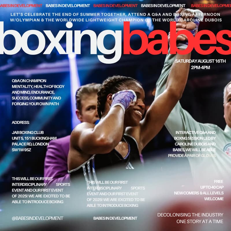 Cover Image for boxing babes: a summer boxing masterclass and q&a for BLACK WMN w/ olympian boxer caroline dubois