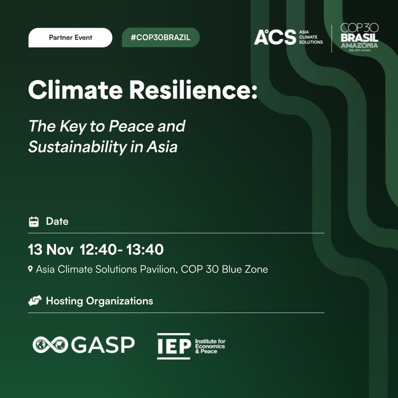 Cover Image for Climate Resilience — The Key to Peace and Sustainability in Asia
