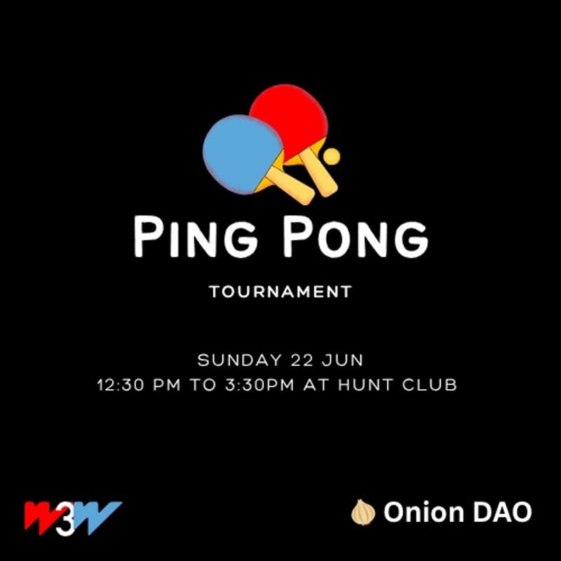 Cover Image for 🏓Web3 Weekends x OnionDAO: Ping Pong Tournament🏓
