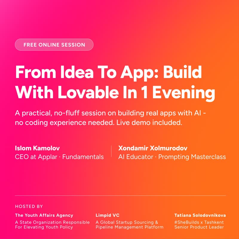Cover Image for From Idea to App: Build with Lovable in One Evening