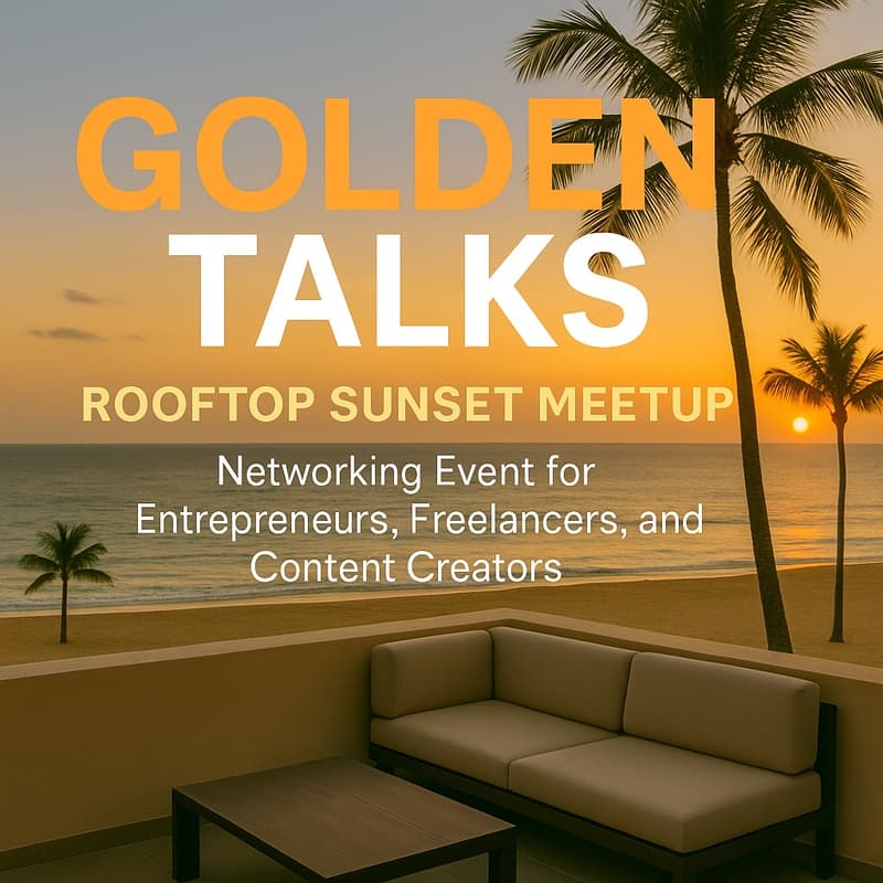 Cover Image for 🧠 Golden Talks – Rooftop Sunset Meetup in Las Palmas
