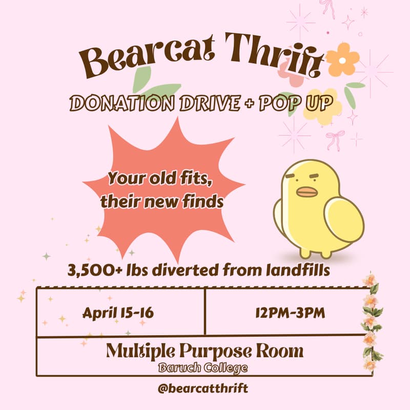 Cover Image for Bearcat Thrift: Donation Drive + Pop Up