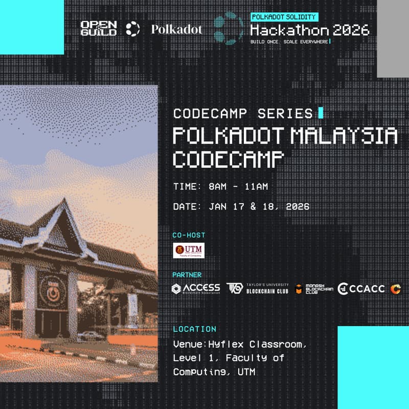 Cover Image for Polkadot Malaysia Codecamp @ UTM