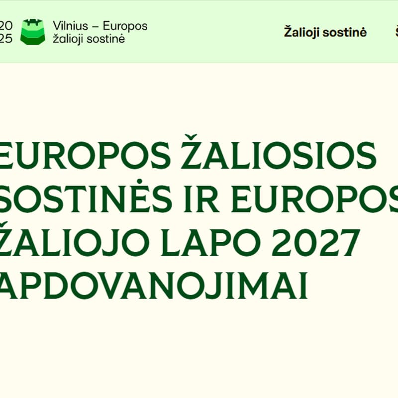 Cover Image for Europos žaliosios sostinės ir Europos žaliojo lapo 2027 apdovanojimai