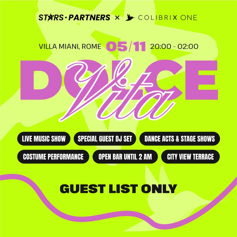 Cover Image for Dolce Vita Night by Stars Partners x COLIBRIX ONE ✨
