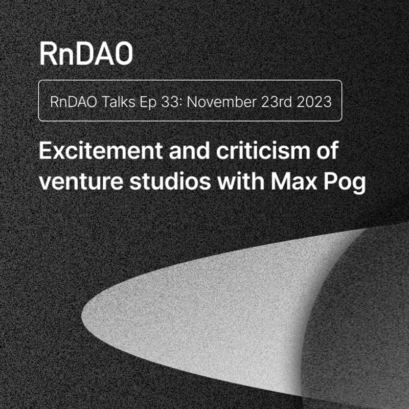 Cover Image for Excitement and criticism of venture studios with Max Pog