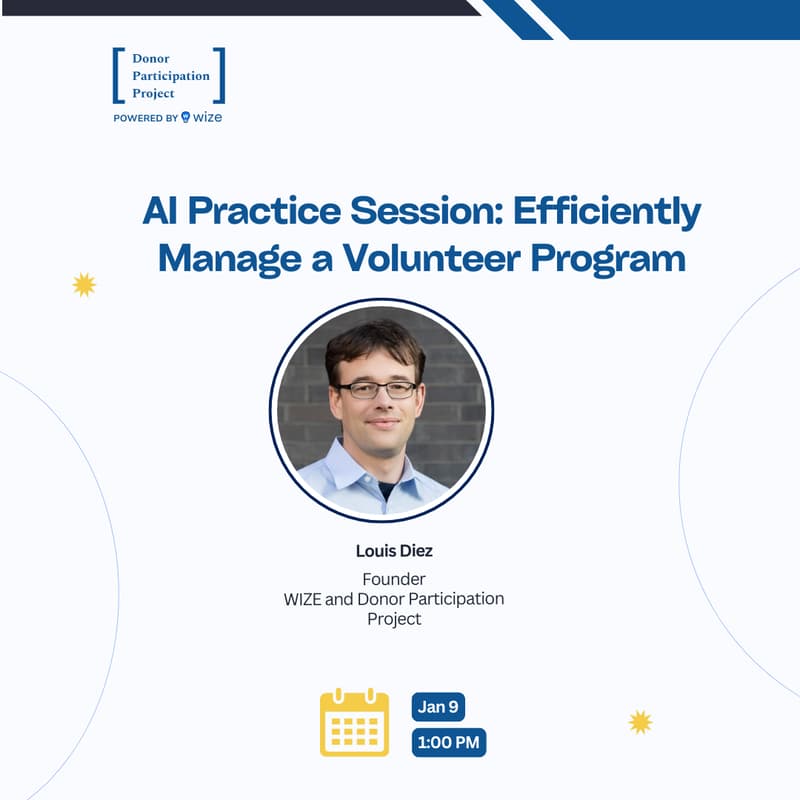 Cover Image for AI Practice Session: Efficiently Manage a Volunteer Program