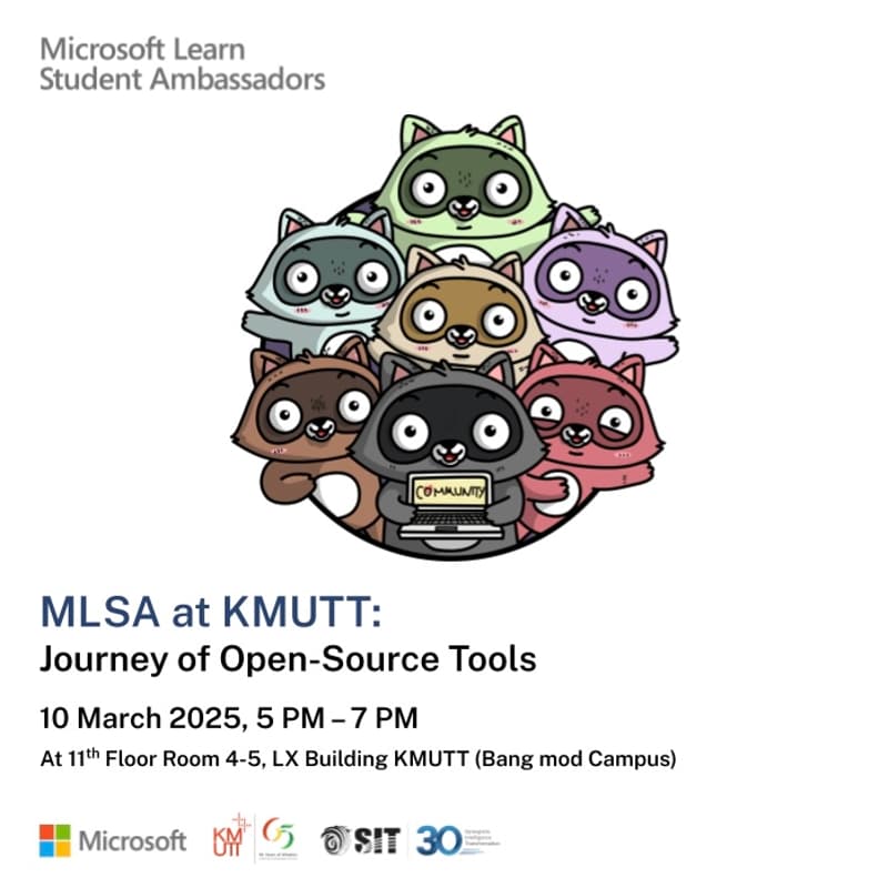 Cover Image for MLSA at KMUTT:Journey of Open-Source Tools