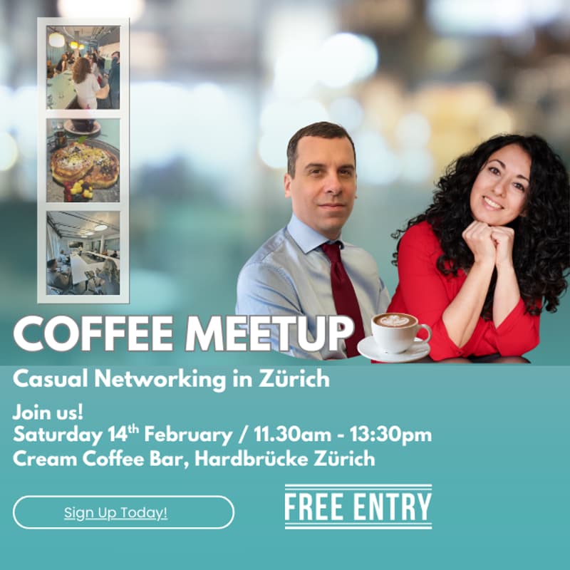 Cover Image for Coffee Meetup Zürich ☕️ - New Year, New Energy: LinkedIn visibility & networking 🇨🇭Swiss market  🔎💡