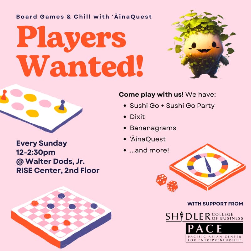 Cover Image for Weekly Board Games & Chill with 'ĀinaQuest