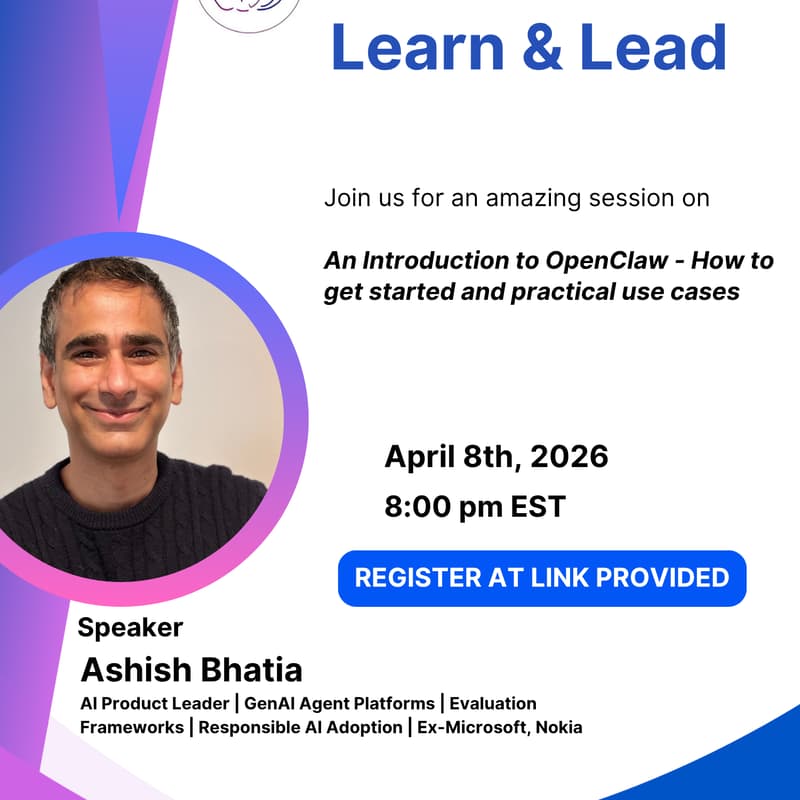 Cover Image for AWAAI Learn & Lead with Ashish Bhati