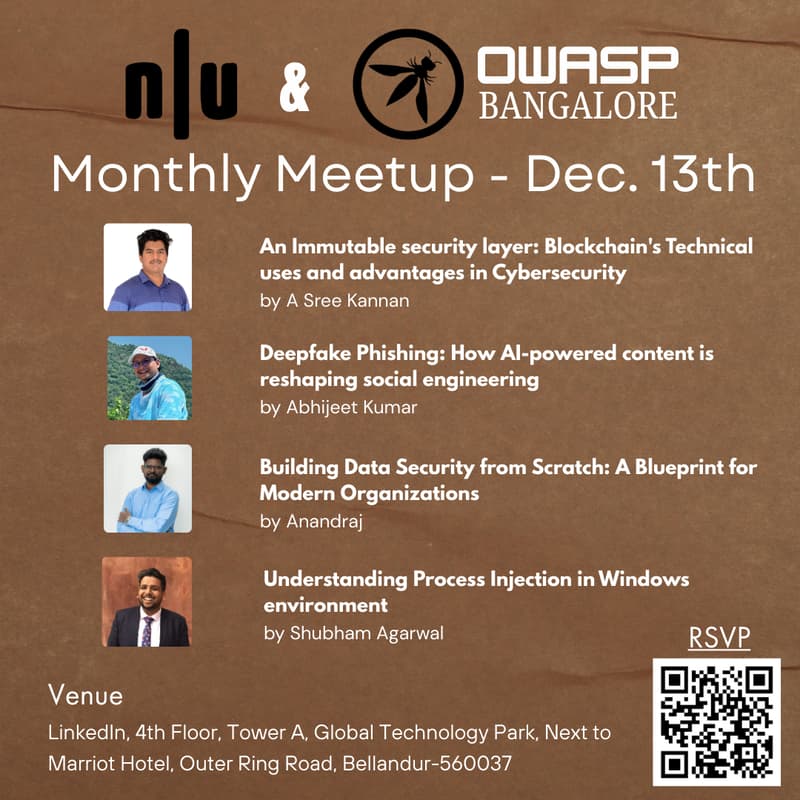 Cover Image for Null/OWASP Combined Meet - Bangalore | 13th December 2025
