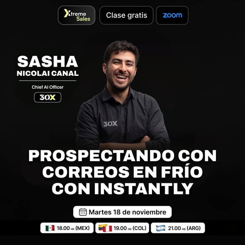 Cover Image for XtremeSales | Prospectando con Correos en Frío con Instantly