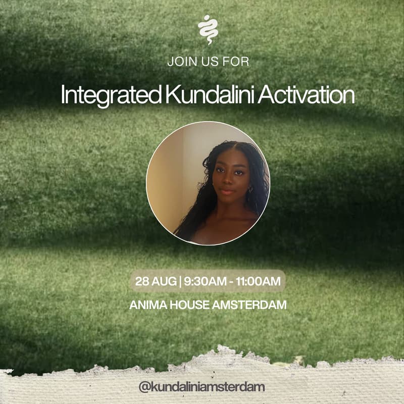 Cover Image for Kundalini Activation Session :: Amsterdam Wednesday September 3 | 9:30-11:00 AM GMT |📍Anima House