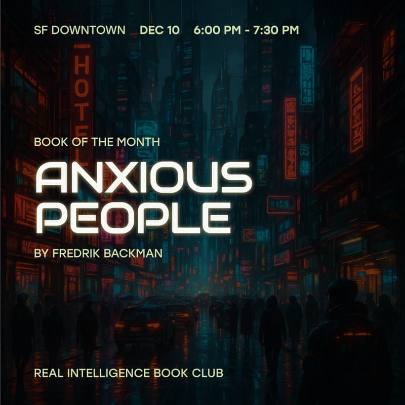 Cover Image for RI Book Club: Anxious People by F. Backman