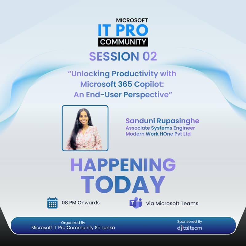 Cover Image for Microsoft IT Pro Meetup Online Session  - March'26