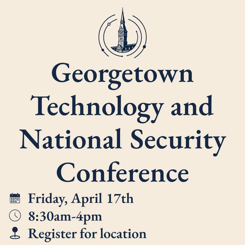 Cover Image for Georgetown Technology & National Security Conference