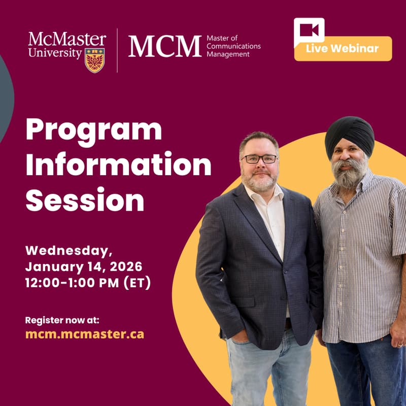 Cover Image for McMaster University MCM Program Information Session