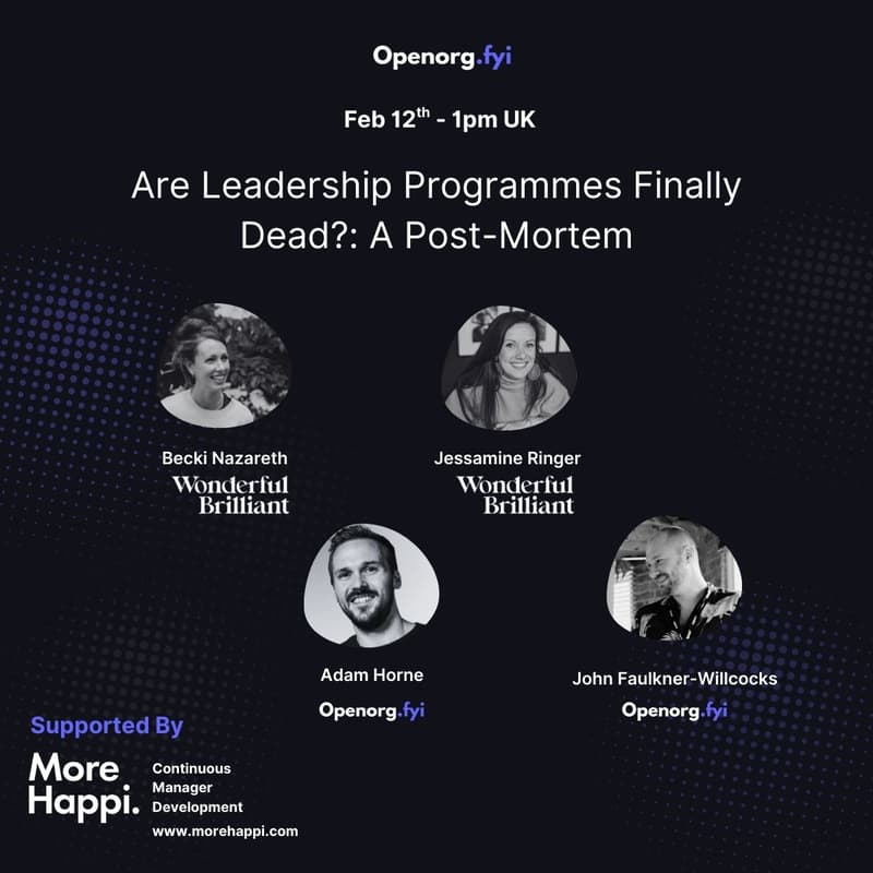 Cover Image for Are Leadership Programmes Finally Dead?: A Post Mortem