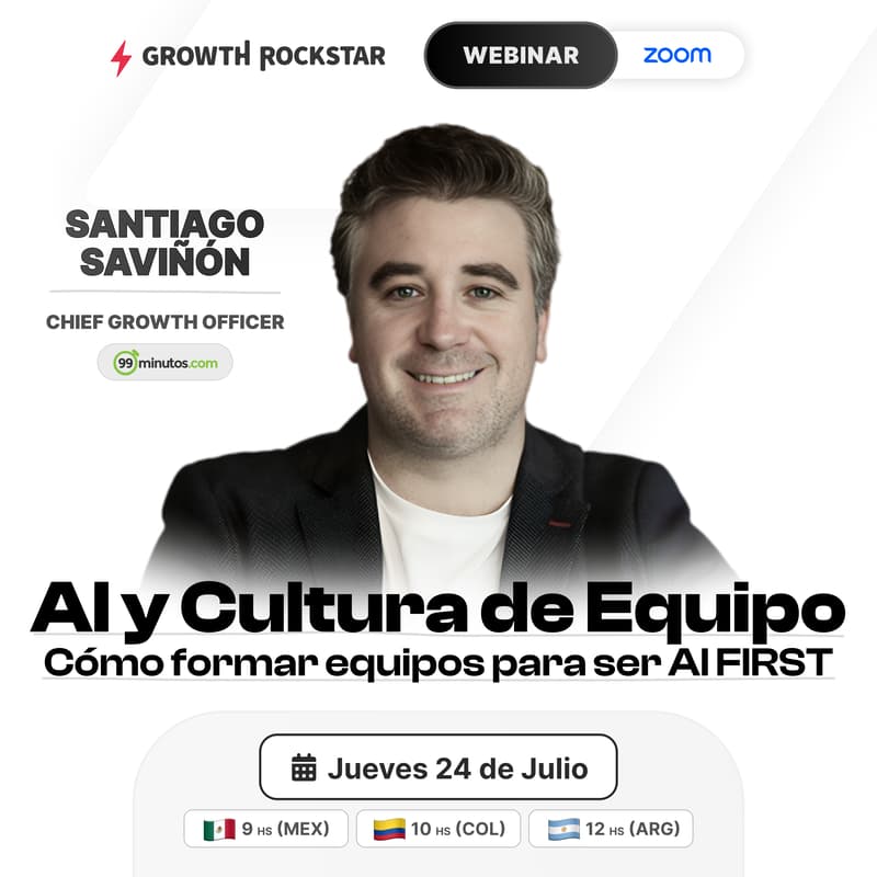 Cover Image for Santiago Saviñón: AI y Cultura de Equipo - Cómo formar equipos para ser AI FIRST