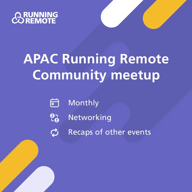 Cover Image for APAC Running Remote Community meetup 