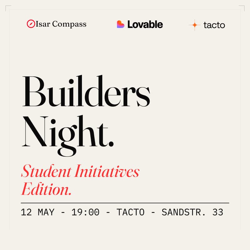 Cover Image for Builders Night: Student Initiatives Edition