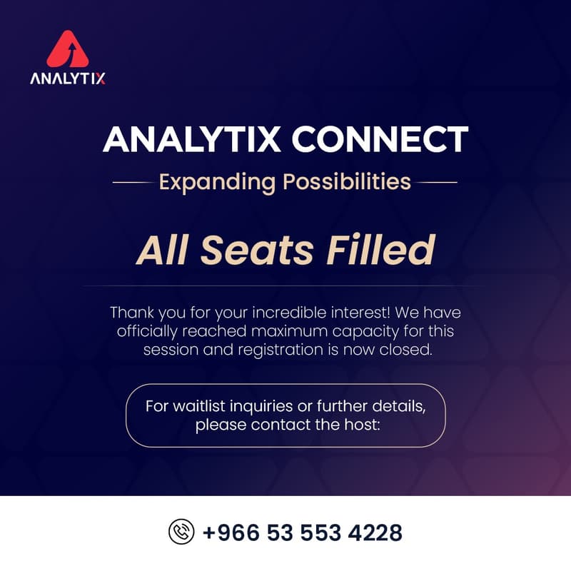 Cover Image for Analytix Connect 2026 - Eastern Region, Saudi Arabia