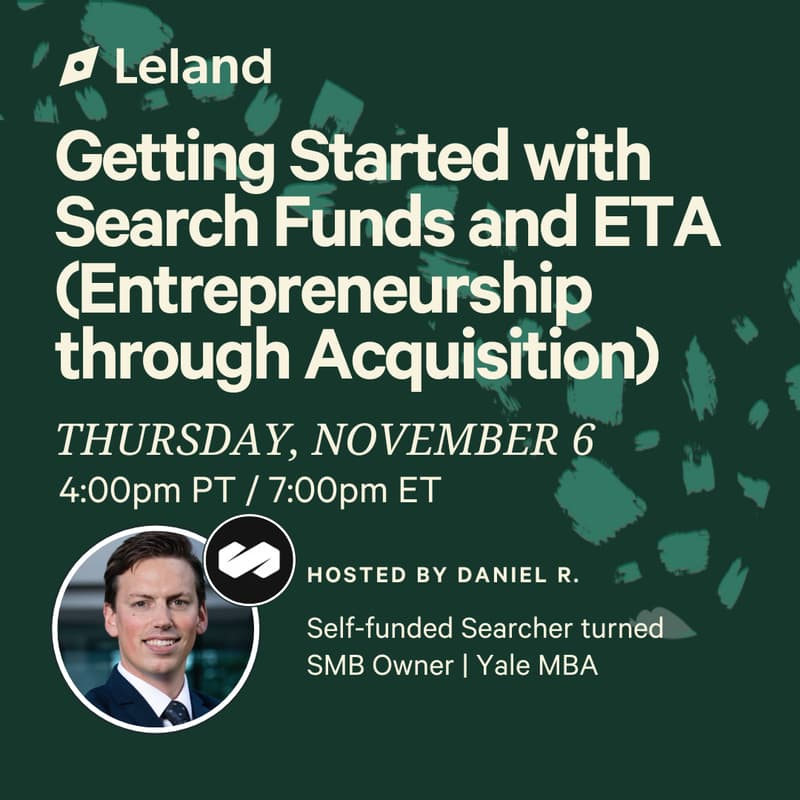 Cover Image for Getting Started with Search Funds and ETA (Entrepreneurship through Acquisition)