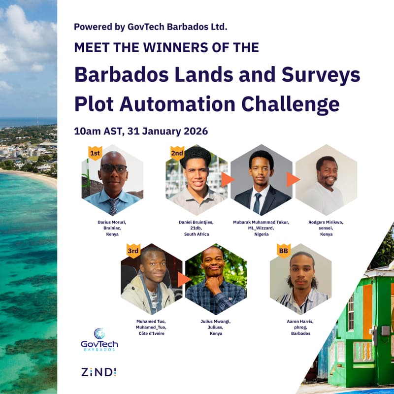 Cover Image for Meet the Winners of the Barbados Lands and Surveys Plot Automation Challenge