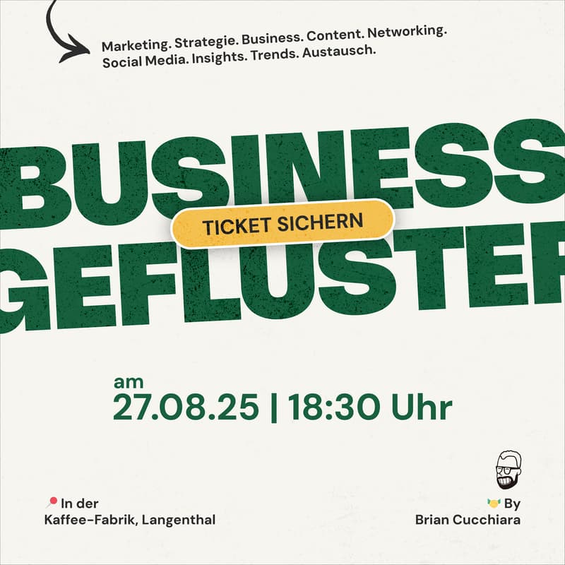 Cover Image for Business Geflüster #4 – Der Treff für Austausch & Inspiration in Langenthal