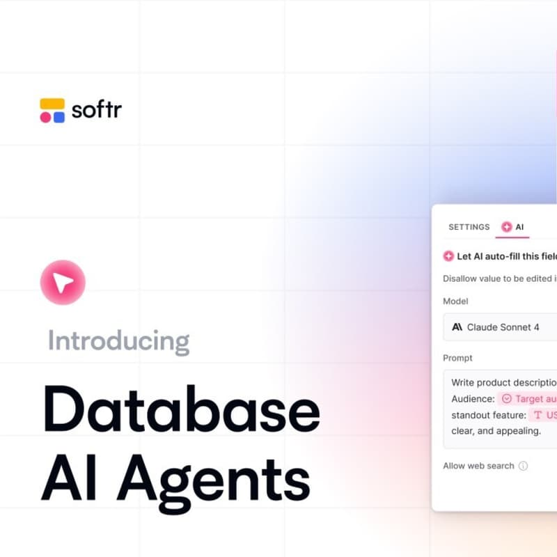 Cover Image for Build AI Agents in Softr Databases