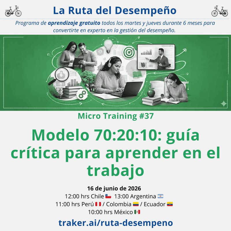 Cover Image for MicroTraining #37 Modelo 70:20:10: guía crítica para aprender en el trabajo