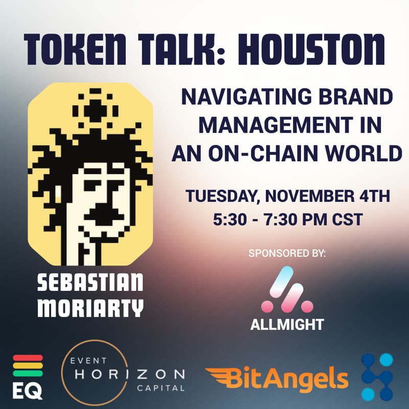 Cover Image for ALLMIGHT Token Talk: Houston Navigating Brand Management in an On-Chain World with Sebastian Moriarty