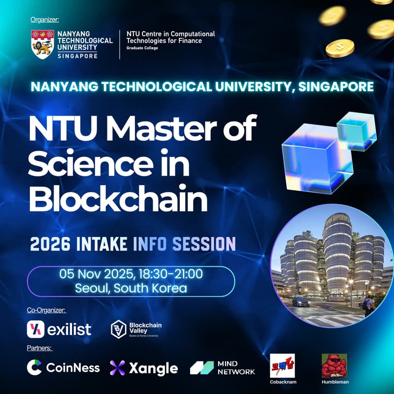 Cover Image for NTU Master of Science in Blockchain