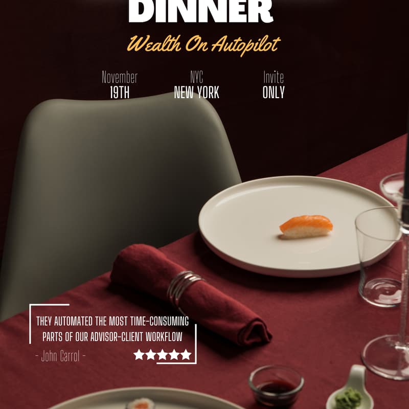 Cover Image for DataDasher Dinner: Wealth On Autopilot (NYC)