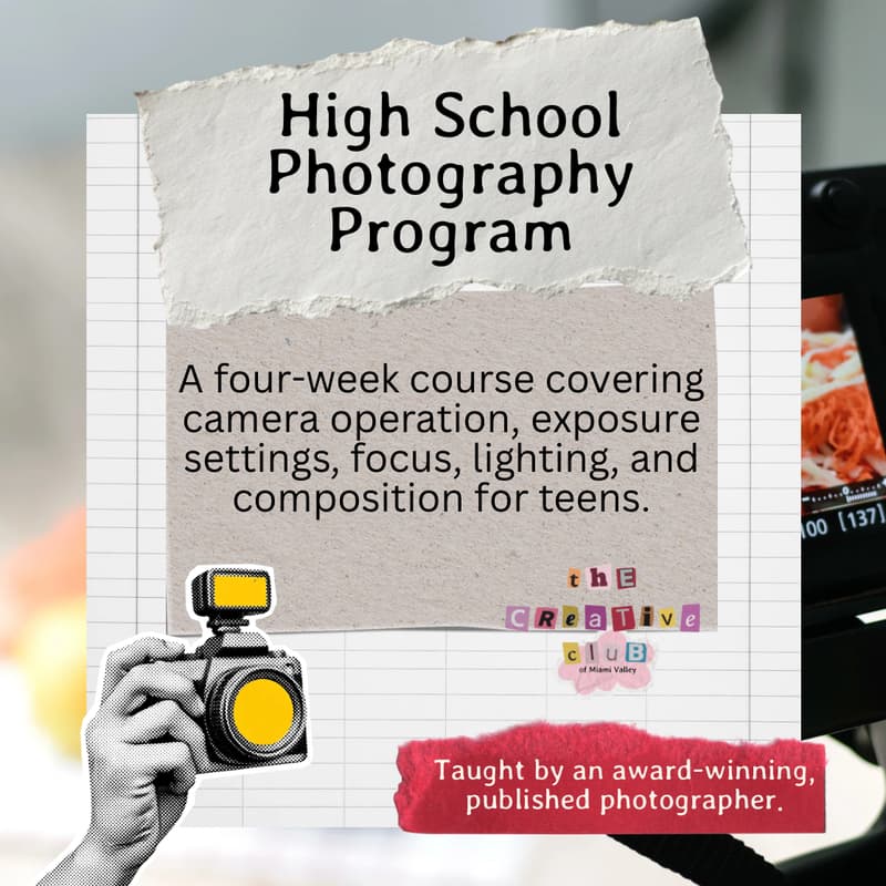 Cover Image for 4 Week Highschool Photography Program