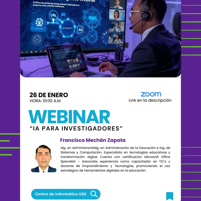 Cover Image for WEBINAR "IA PARA INVESTIGADORES"
