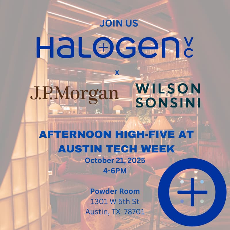 Cover Image for Halogen Venture's GP Jesse Draper Invites You to an Afternoon High-Five at Austin Tech Week