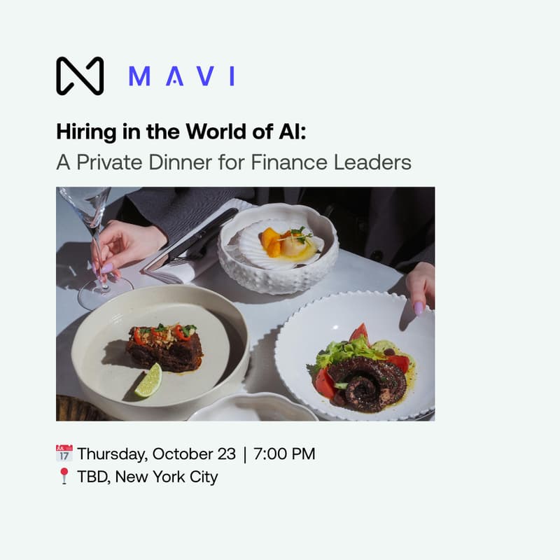 Cover Image for Hiring in the World of AI: A Private Dinner for Finance Leaders