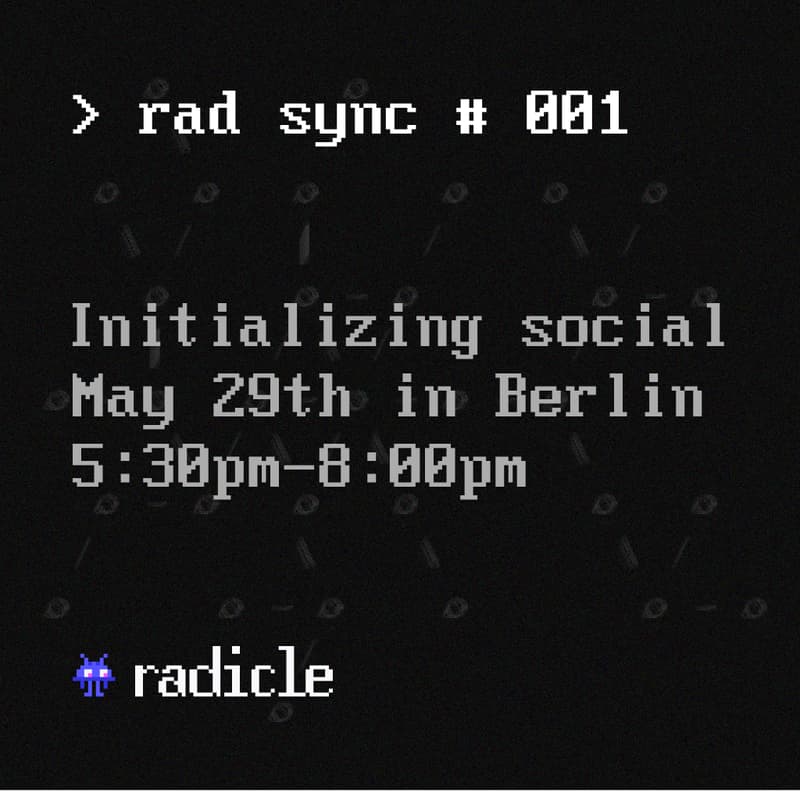 Cover Image for Radicle Sync #1
