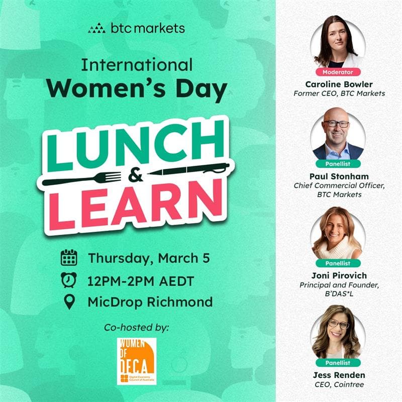Cover Image for BTC Markets International Women’s Day - Lunch & Learn 2026