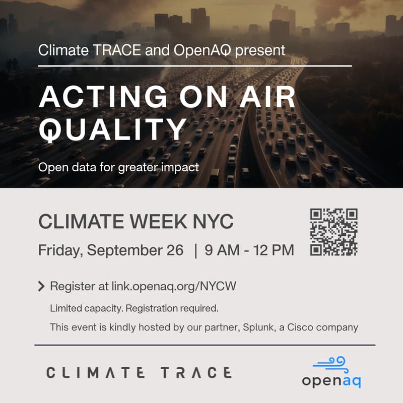 Cover Image for Acting on Air Quality: Open Data for Greater Impact (Climate TRACE x OpenAQ)