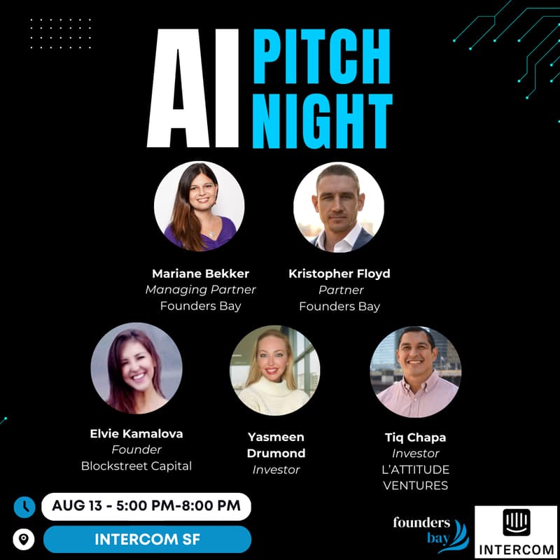 Cover Image for Founders Bay AI Pitch Night @ Intercom