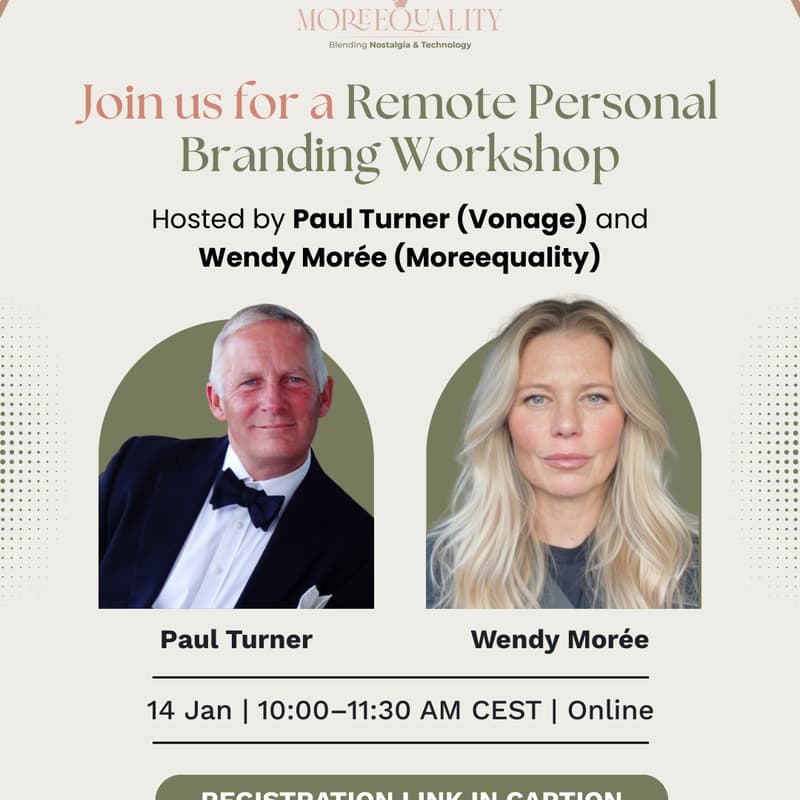 Cover Image for Personal Branding Workshop with Paul Turner and Wendy Moree