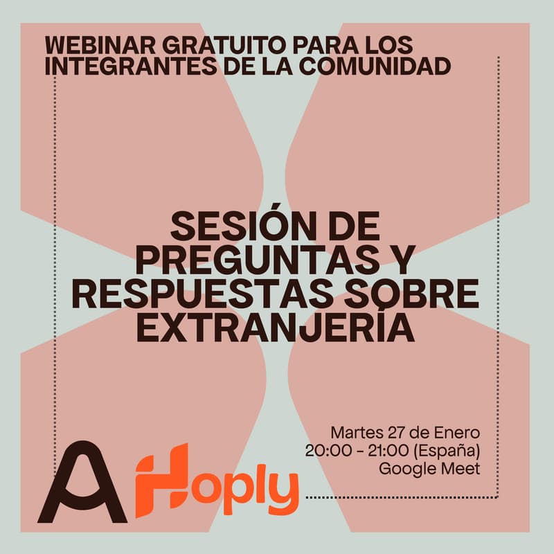 Cover Image for Webinar Gratuito sobre extranjería: Sesión de preguntas y respuestas – Hoply x Altea